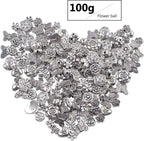 100 Gram(About 130-170pcs) Antique Tibetan Silver Alloy Butterfly Flower Beads Charm Bead Spacers Jewelry Findings Accessories for Bracelet Necklace Jewelry Making