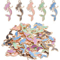 Enemal Mermaid Charms, 30pcs Gold Plated Oil Drip Enamel Pendants for Jewelry Making, Bracelets, Necklace Craft Supplies, 13 * 29mm
