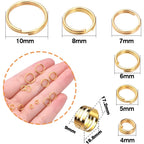 1200pcs Golden Split Jump Rings Double Closed Jump Rings Jewelry Split Rings with a Craft Jump Loop Opener for DIY Art Crafts Handmade Decoration, 4mm/5mm/6mm/7mm/8mm/10mm