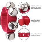 2 Pcs Christmas Musical Tambourine And Wrist Shaking Jingling Bells