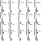 20pcs Stainless Steel Stud Earrings Rectangle Bar Pierced Ear Stud Earrings Components with 20pcs Clear Safety Earring Backs for Jewelry Making, 15x10mm, Hole: 2.6mm