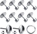 Stud Earring Bezels,10pcs 6mm Stainless Steel Hypoallergenic Cabochon Bezel Trays Gemstone Earring Posts Blanks Settings