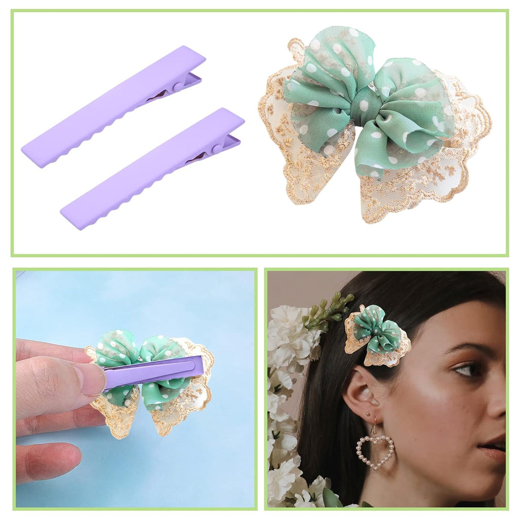 50pcs 10 Colors Alligator Hair Clips Metal Duck Bill Hairclips Single Prong Non-slip Hair Barrette Sectioning Hairpins for Women Salon Styling DIY Accessories
