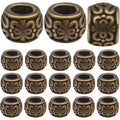 100pcs Antique Bronze Rondelle Spacer Beads - European Large Hole Vintage Tube Loose Spacer Beads for DIY Bracelet Jewelry Making, 8 x 5.5 mm, Hole: 4.3 mm