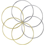 6pcs 4 Inch Metal Hoops Metal Rings for Dream Catcher and Crafts(Gold and Silver)