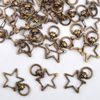 40pcs Star Shape Swivel Lobster Clasps Zinc Alloy Spring Clasp Snap Hooks Keychain Clips for DIY Keyrings Backpacks Purses Connector Accessories Supplies, Antique Bronze