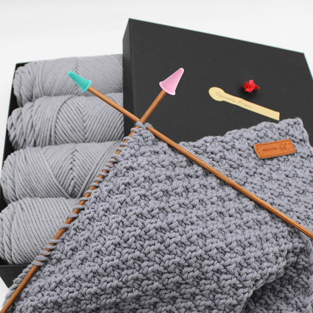 20 Pcs Knit Knitting Needles Point Protectors/Stoppers 2 Sizes for Knitting Craft(Needles Point Protectors)