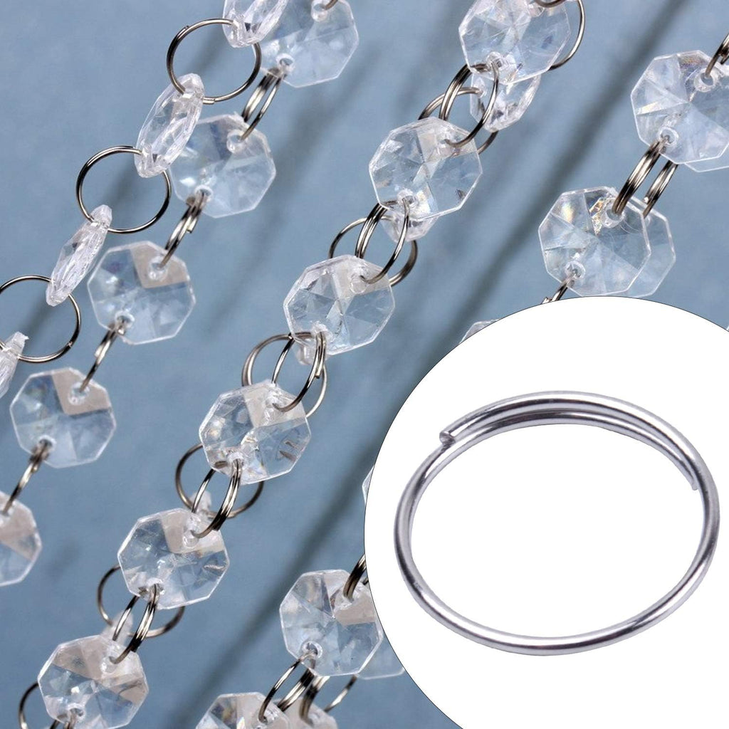 200pcs Stainless Steel Split Ring Double Loops Jump Rings Key Rings 12mm for Crystal Lamps, Crystal Curtain, Crystal Garland, Necklaces, Keys, Earrings, Jewelry Making