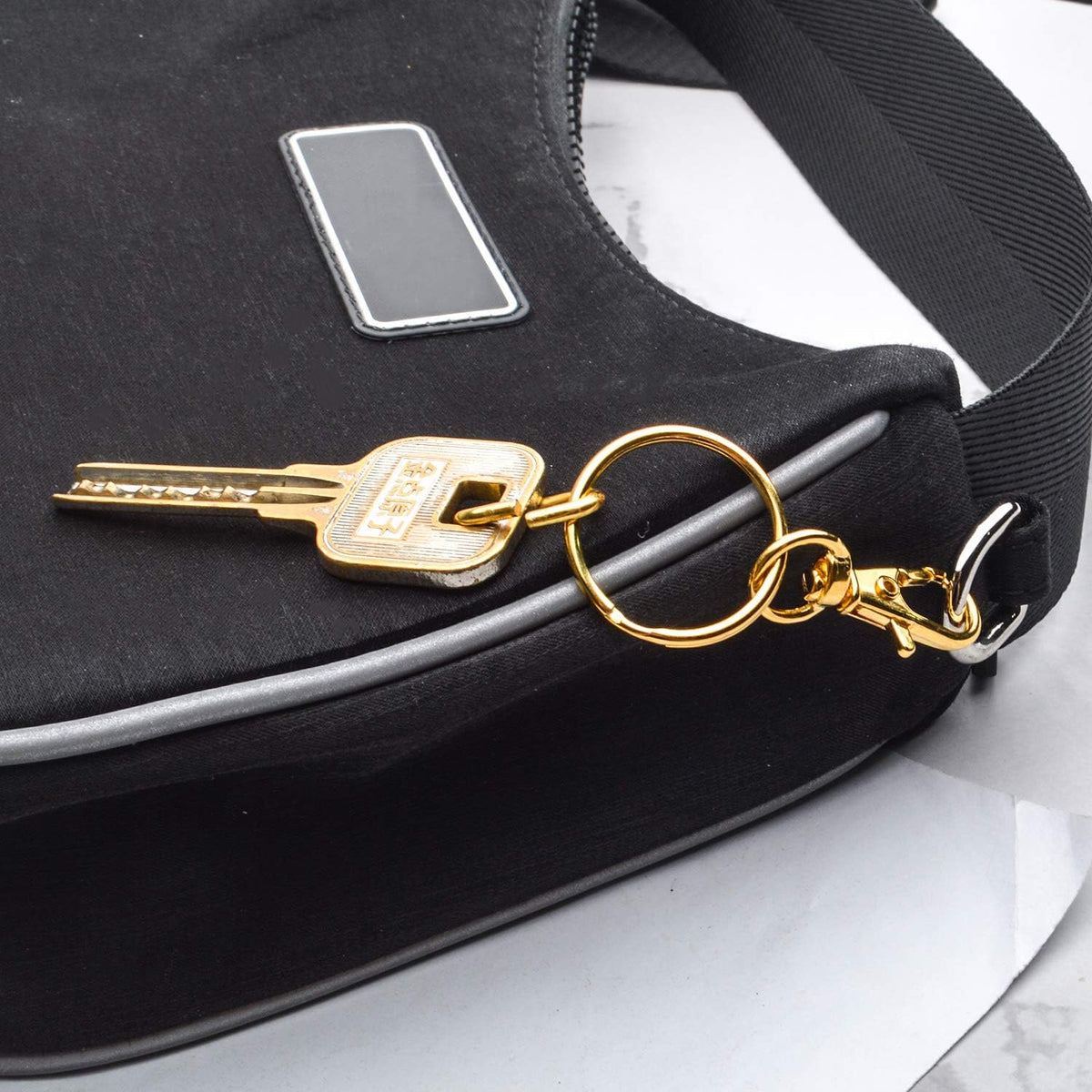 100PCS Swivel Snap Lobster Clasps Keychain Hooks 20 Pieces with Key Rings 40 Pieces and D Rings 40pcs for Bags, Lanyard Craft Making