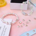 100g Rose Gold Mixed Styles Flower Bead End Caps Flower Spacer Beads Jewelry Making for DIY Necklace Bracelet Earrings Crafts Handmade Decoration