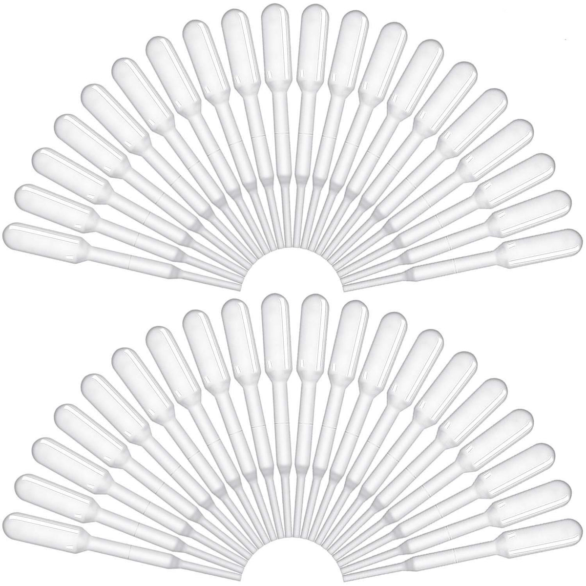 BronaGrand 200 Pieces Graduated Transfer Pipettes Plastic Eye Dropper Disposable Essential Oils Pipettes,Clear,Capacity 0.2ml