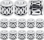 100 Pieces Tibetan Silver Tube Spacer Beads Antique Alloy Loose Charm Beads Handmade Accessories for DIY Jewelry Making Crafting Party Favor Gifts, Hole: 2.8 mm