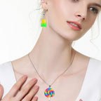 10pcs Colorful Sweet Candy Lollipop Charms and 10pcs Gummy Bear Pendants Resin Polymer Clay Charms with 20pcs Earring Hooks and 20pcs Jump Rings for DIY Earrings Craft Jewelry Making
