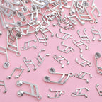 100pcs Antique Silver Musical Note Charms Tibetan Vintage Musical Instrument Notes Symbol Pendant Charms for Music Students Teachers DIY Crafts Jewelry Making, 3 Styles