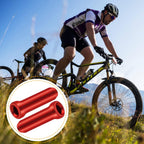 100pcs Aluminum Alloy Bike Cable End Caps, Red, 12mm, with Box for Road & Mountain Bikes