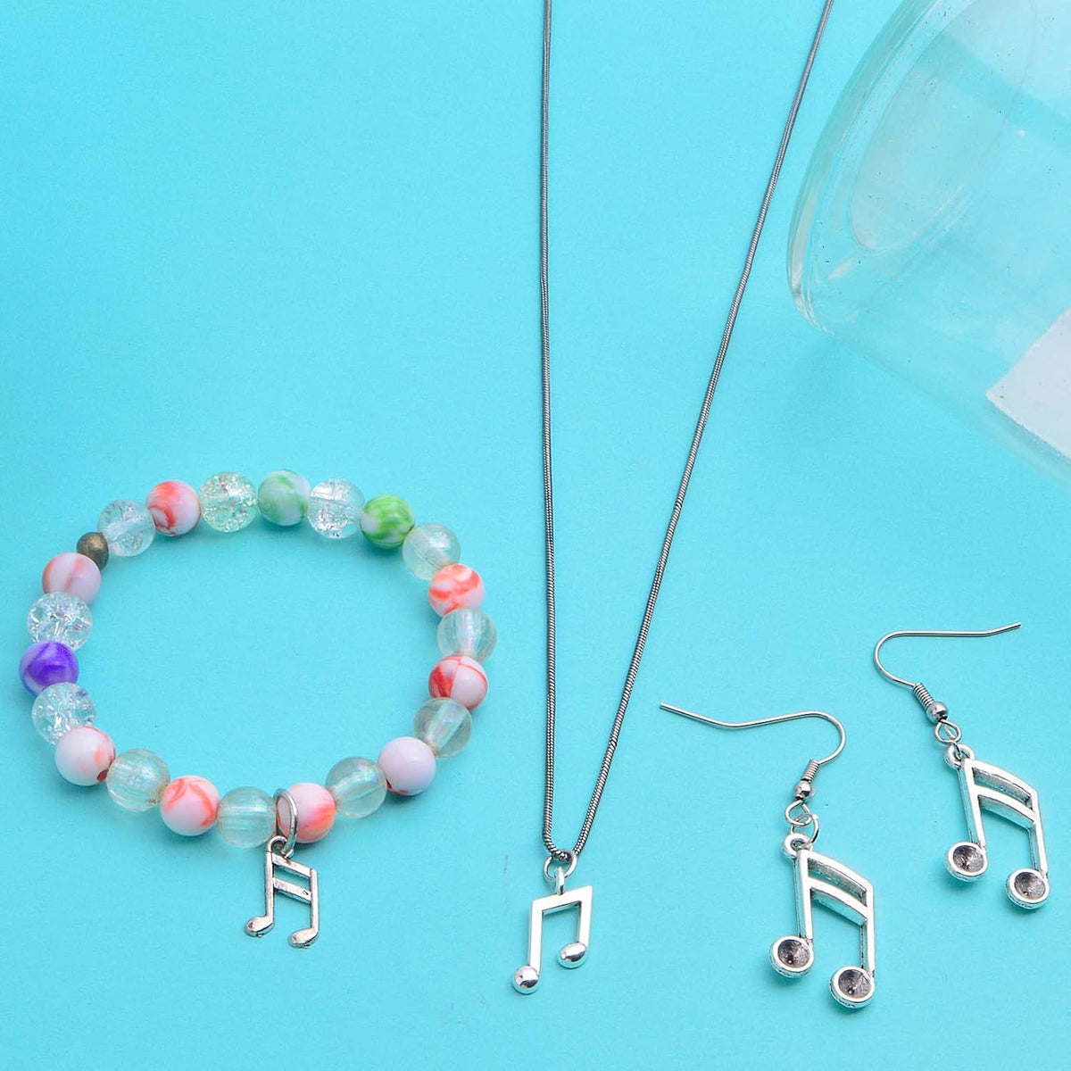 100pcs Antique Silver Musical Note Charms Tibetan Vintage Musical Instrument Notes Symbol Pendant Charms for Music Students Teachers DIY Crafts Jewelry Making, 3 Styles