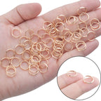 BronaGrand 200 Pieces Small Key Chain Rings Split Ring Key Chains for Keys Organization,10mm Diameter
