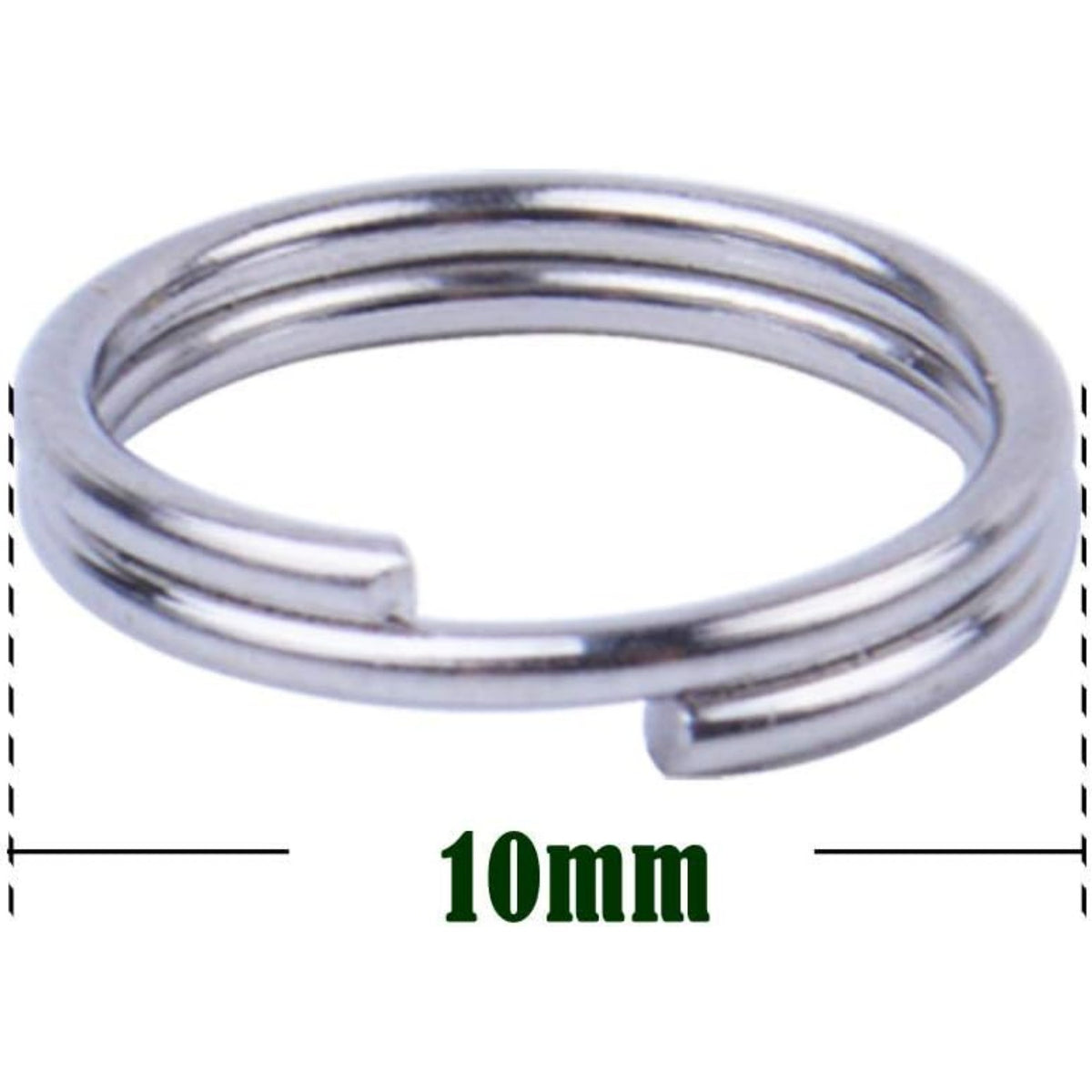 BronaGrand 200 Pieces Small Key Chain Rings Split Ring Key Chains for Keys Organization,10mm Diameter (Silver)