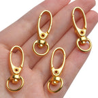 Swivel Clasp Clips,50pcs 35mm Swivel Trigger Clips Metal Keyring Clasps Snap Hooks for Hanging Key Chains Dog Leashes Crafts Decorations,Gold