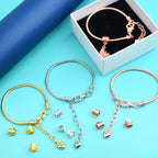 6pcs Snake Bone Chains Metal Snake Chain Spool Short Layered Necklaces with 30pcs Large Hole Spacer Beads Bails Bead Connectors for DIY Bracelet Jewelry Making, 3 Colors
