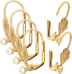 Hypoallergenic Earring Hooks, 100pcs Brass Leverback Shell Earrings French Hook Ear Wire with Open Loop for Jewelry Making, 2 Colors