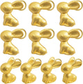 10pcs Golden Chinese Zodiac Rabbit Charms Tiny Rabbit Figurines Statue 3D Bunny Pendants for DIY Necklace Bracelet Keychains Jewelry Making Supplies