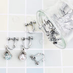 24pcs Silver Plated Clip-on Earring Converters Brass Screw Back Earwire Non Pierced Earring Components with Loop and 24pcs Anti-Pain Pads for DIY Earrings Jewelry Making