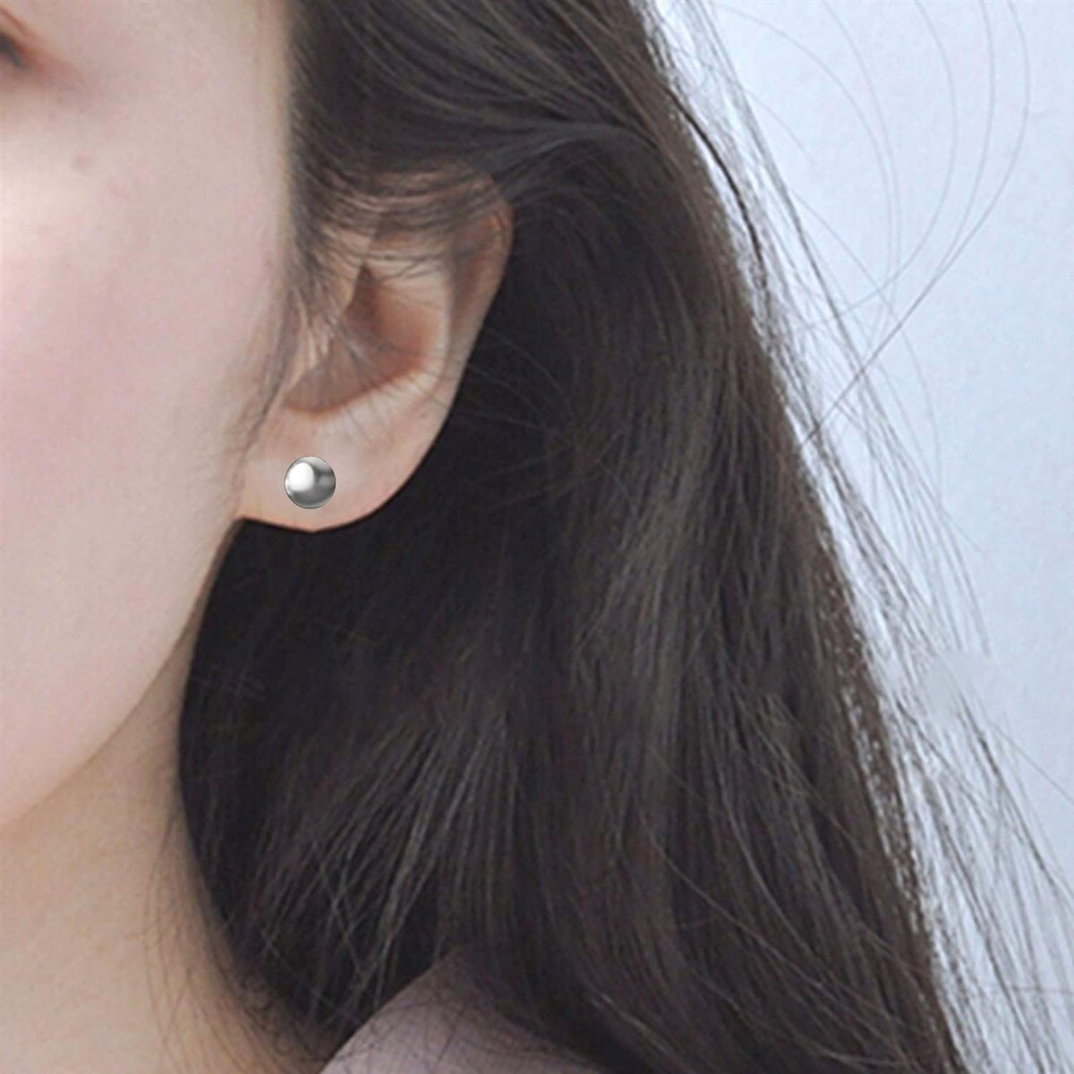 18 Pairs Stainless Steel Earring Post Studs,Earrings Studs Set Geometric Round Cone Ball Earring Pin Studs with Clear Bullet Earring Backs for Earring Making,9 Styles