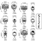 100g (120-220pcs) Tibetan Silver Bail Beads Jewelry Connector Bails Beads for Necklace Bracelet Jewelry Making,6 Styles