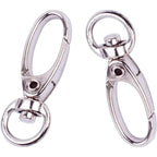 BronaGrand Pack of 50 D Swivel Trigger Clips Hooks Metal Key Ring Lobster Clasps