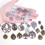 35pcs Mixed Alloy Tree of Life Pendants Beads Charms Pendants for Crafting, Jewelry Findings Making Accessory for DIY Necklace Bracelet