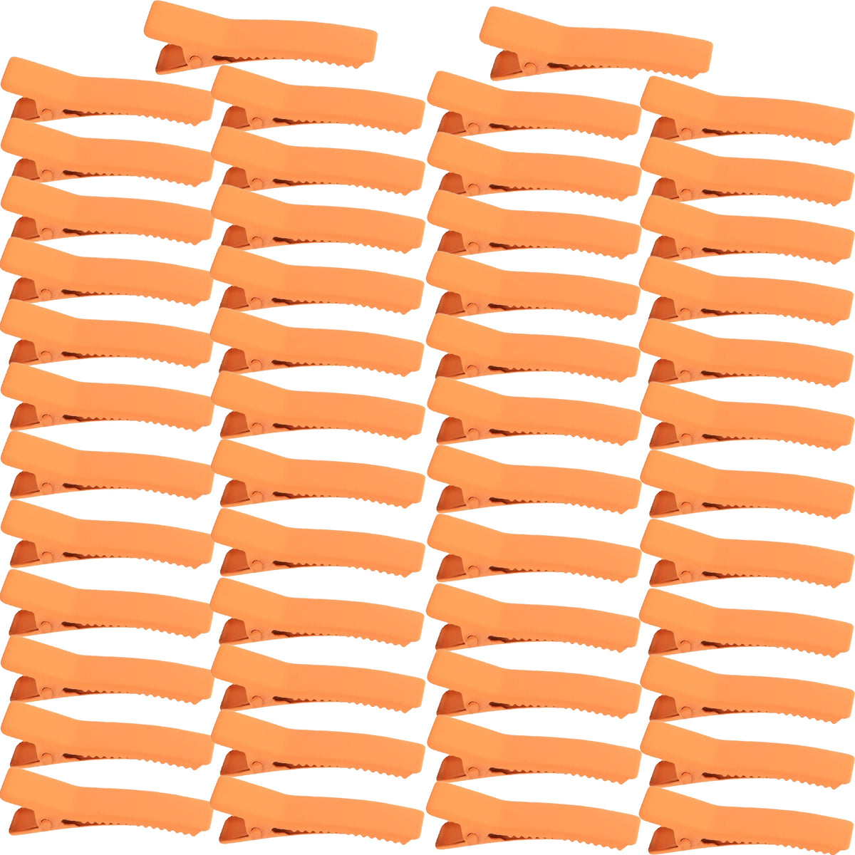 50pcs Colorful Alligator Duckbill Hair Clips Alloy Double Prong Curl Clips Sectioning Hairclips Non-slip Hairpin Barrettes for Women Hair Extensions Salon DIY Accessories