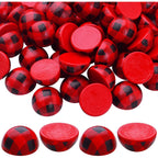 100pcs 15 mm Half Wooden Round Balls Natural Wood Craft Beads Unfinished Split Wood Balls for DIY Paint Christmas Home Party Ornament Art Crafts Decor Supplies, White