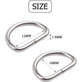 100pcs 3/5 inch Metal D Ring Buckles D-Ring Loop for Handbag Purse Clothes DIY Accessories