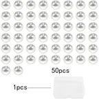 50pcs 3 mm 925 Sterling Silver Seamless Smooth Round Ball Spacer Beads Hypoallergenic Tiny Rondelle Loose Beads with A Box for DIY Necklace Bracelet Jewelry Making Findings