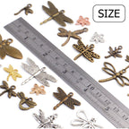 100g (50-80pcs) Mixed Styles Dragonfly Charms Tibetan Alloy Vintage Insect Pendants for DIY Necklace Bracelet Crafts Jewelry Making