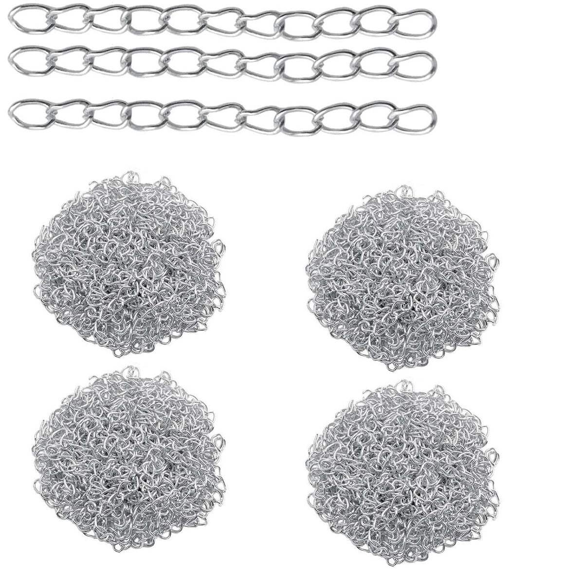 200 Pieces 2 Colors Metal Necklace Extenders Bracelet Anklet Chain Extensions for DIY Jewelry Making Valentine's Day Birthday Gifts, 5 cm / 7 cm