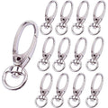 BronaGrand Pack of 50 D Swivel Trigger Clips Hooks Metal Key Ring Lobster Clasps
