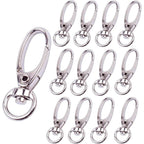 BronaGrand Pack of 50 D Swivel Trigger Clips Hooks Metal Key Ring Lobster Clasps