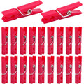 100 Pieces Photo Clips Plastic Picture Paper Clip Mini Laundry Clothespins Peg Pins for Home School Arts Crafts Decoration, 3.4 x 0.5cm(Red)
