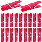 100 Pieces Photo Clips Plastic Picture Paper Clip Mini Laundry Clothespins Peg Pins for Home School Arts Crafts Decoration, 3.4 x 0.5cm(Red)