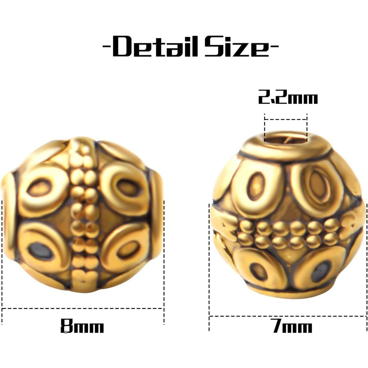 100pcs 8mm Tibetan Alloy Beads Spacers European Style Bicone Beads Oval Loose Spacers Jewelry Bead Charms DIY for Necklace Earring Bracelet Jewelry Making Supplies