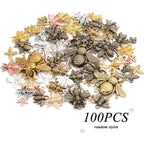 100g Alloy Bee Charm Mixed Honey Bee Pendant Charms Vintage Insect Jewelry Findings for DIY Necklace Bracelet Crafts,40-80pcs