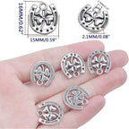 50pcs Antique Silver Horseshoe Charms Alloy Four Leaf Clover Pendants U Shaped Lucky Clover Horseshoe Charms for DIY Bracelet Necklace Jewelry Making Crafting, Hole: 2.7 mm