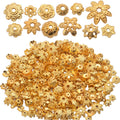 100 Gram(About 250-350pcs) Bead Caps Metal Spacers Jewelry Findings Accessories for Bracelet Necklace Jewelry Making,Gold