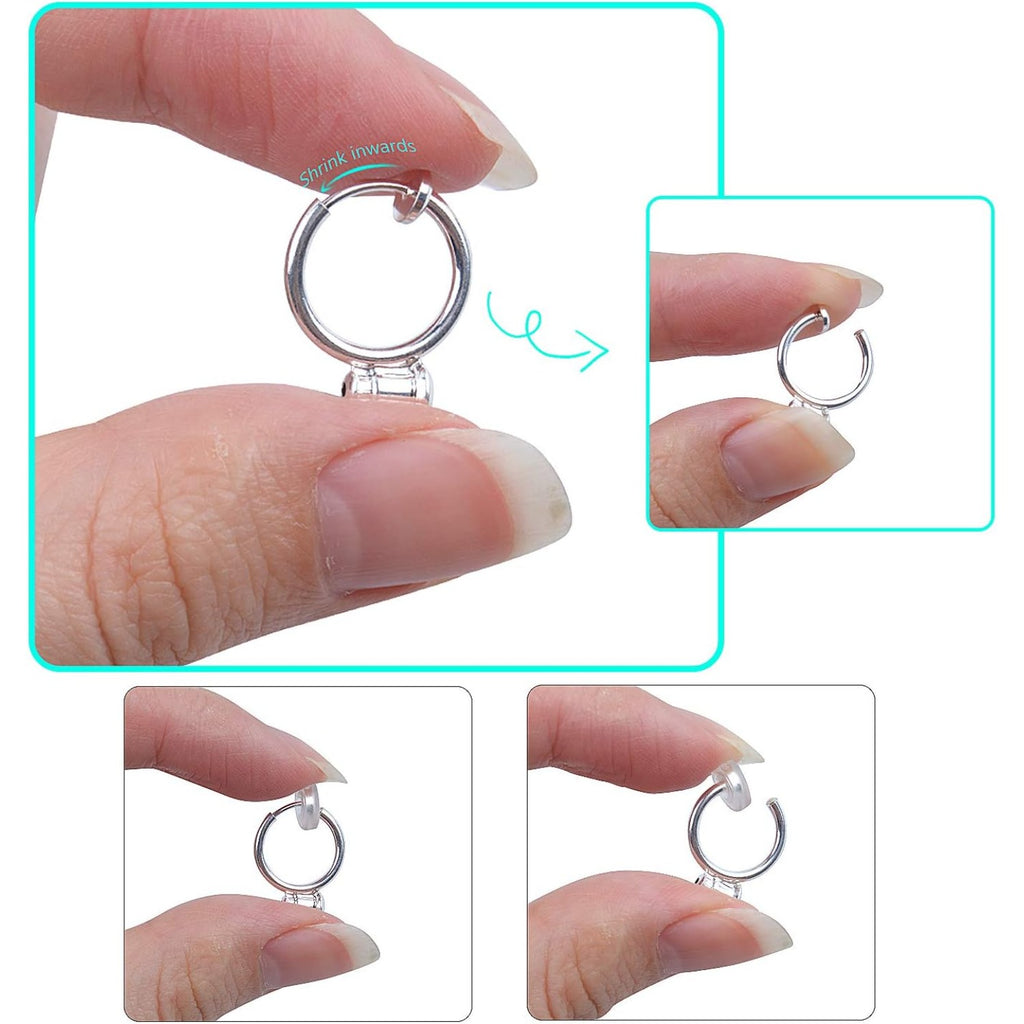 12 Pieces Clip-on Earring Converter Components with Post and 12 Pieces Silicone Earring Pads for None Pierced Ears, 2 Colors