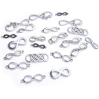 50pcs Mixed Infinity Symbol Charms Pendants for Crafting, Jewelry Findings Making Accessory for DIY Necklace Bracelet
