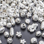 100 Gram(About 150-200pcs) Silver Spacer Beads Charm Bead Spacers Jewelry Findings Accessories for Bracelet Necklace Jewelry Making