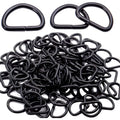 100 Pieces 1/2inch Metal Non Welded Black D Ring Buckles D-Ring Loop for Handbag Purse Clothes DIY Accessories