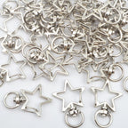 40 Pieces Star Shape Swivel Lobster Claw Clasps Silver Zinc Alloy Snap Hook Keychains Clips DIY Keyrings Accessories for Backpacks Bags Jewelry Making Craft Supplies